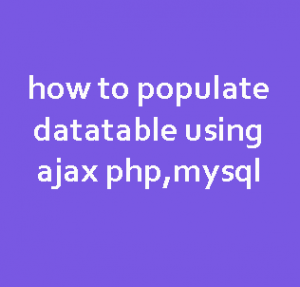 how to use php ajax in datatable